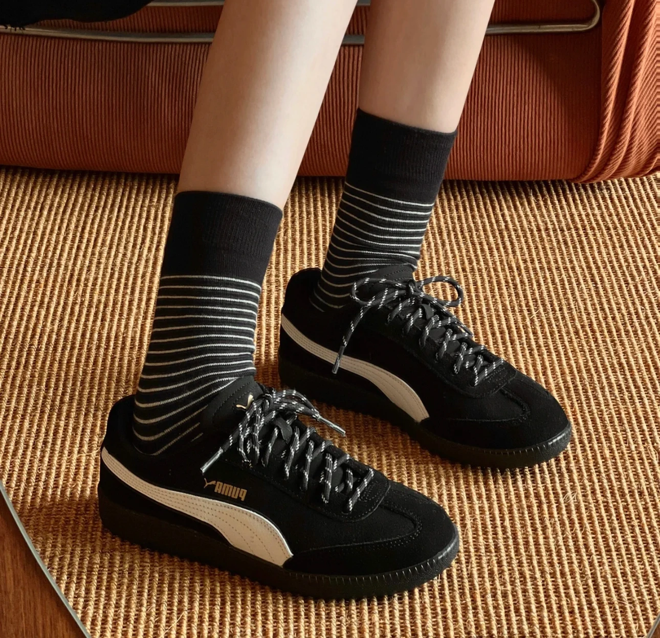 PUMA 9-T SUEDE 德訓鞋 黑 金標 406756-05