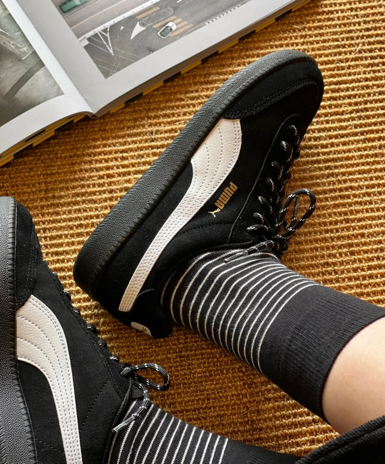 PUMA 9-T SUEDE 德訓鞋 黑 金標 406756-05