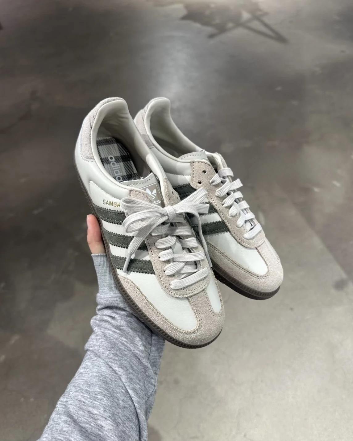<溫柔爆擊>ADIDAS ORIGINALS SAMBA OG 抹茶灰綠 奶灰 麂皮(JR0893)