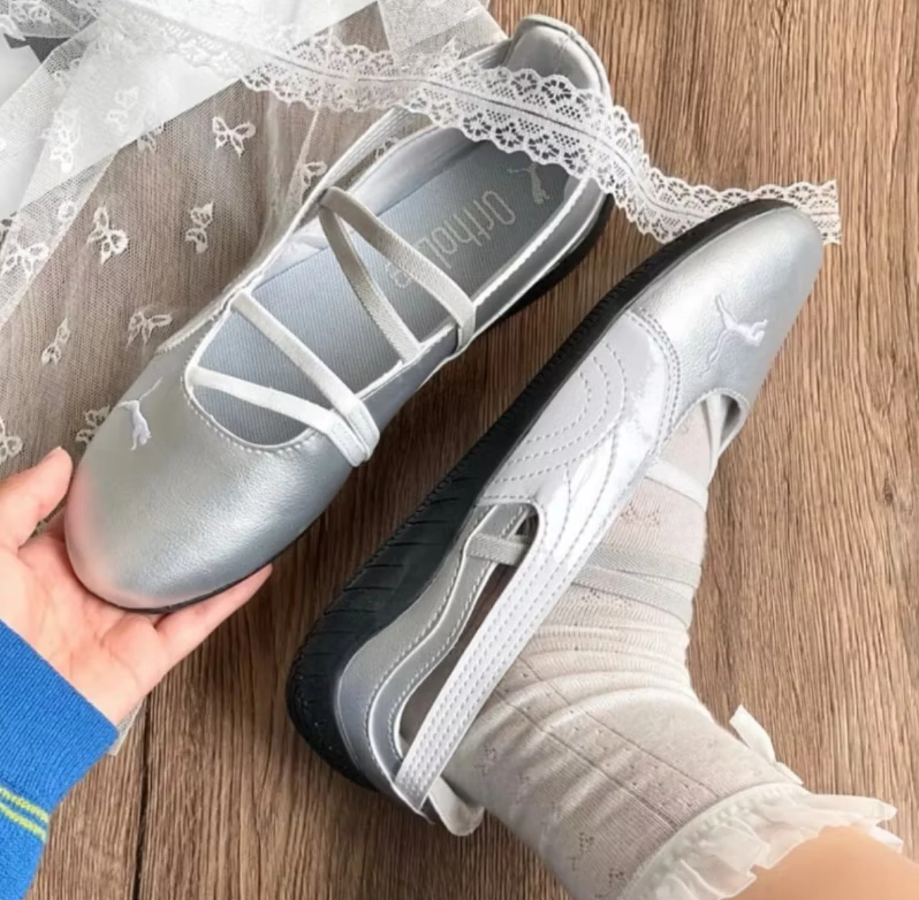 PUMA SPEEDCAT BALLET 芭蕾舞鞋 薄底鞋 銀色 401581-01