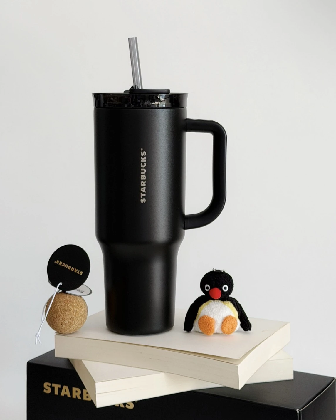 Starbucks星巴克 鎏金系列 不鏽鋼 磨砂 霧面 消光黑 吸管杯 1120ml