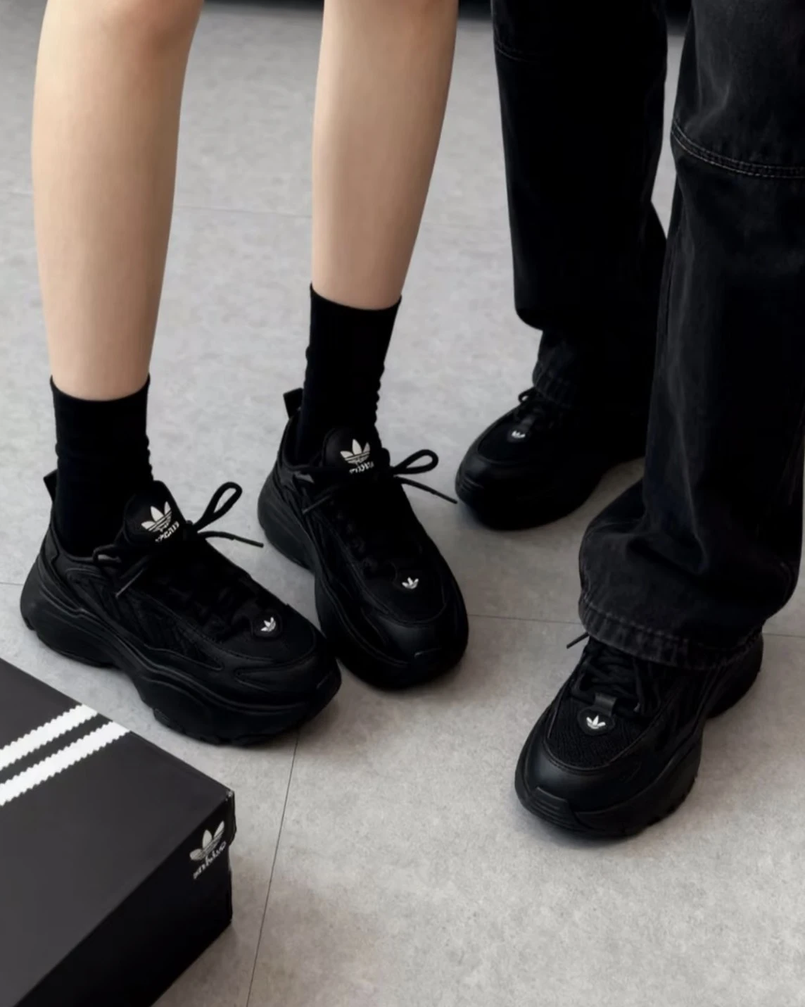 ADIDAS ORIGINALS OZGAIA 厚底 黑武士 老爹鞋 JQ4110