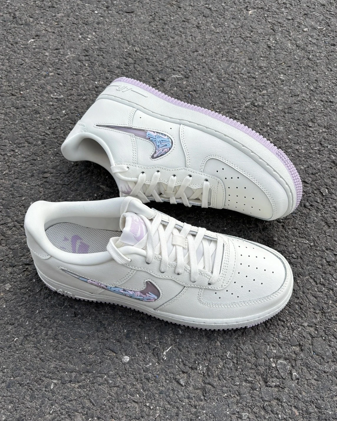 <國外限定>Nike Air Force 1 透明Swoosh 小勾勾 香芋奶白 IQ9795-151