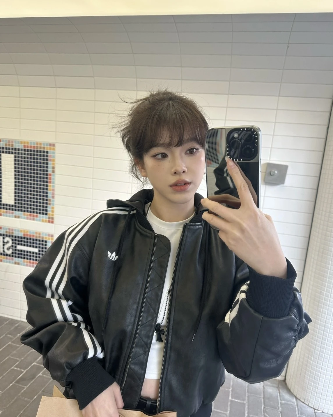 ADIDAS ORIGINALS PLEATHER JACKET PAD 連帽 皮外套 KU6857/KU6858