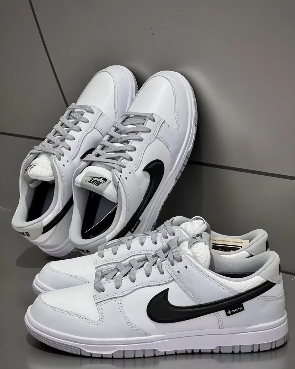 NIKE DUNK LOW Gore-Tex "White Black" 防潑水 煙灰 灰黑 灰白 防水 HQ2053-100