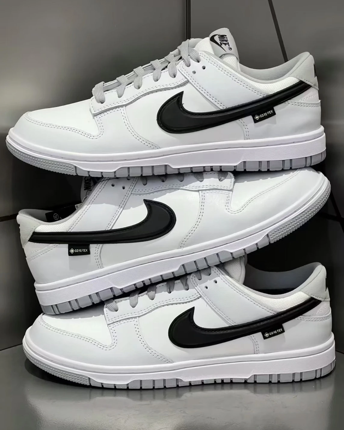 NIKE DUNK LOW Gore-Tex "White Black" 防潑水 煙灰 灰黑 灰白 防水 HQ2053-100