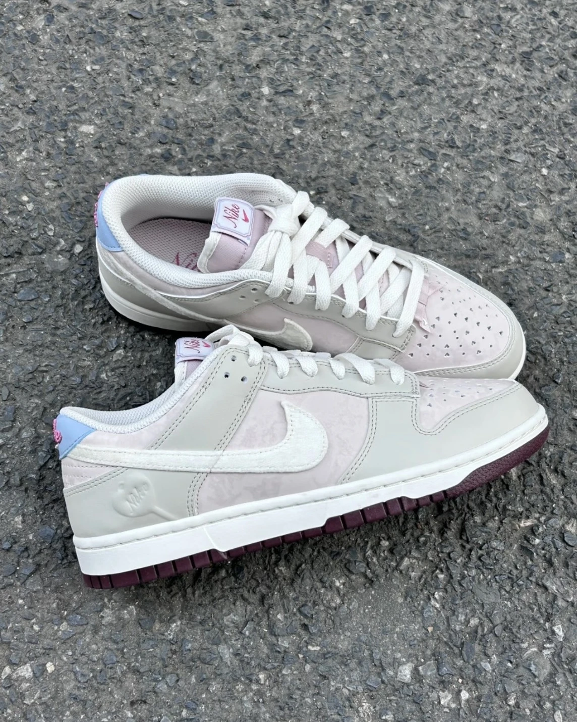 NIKE DUNK LOW 2026 情人節 限定款 奶白 櫻花粉 蝴蝶結 立體愛心 IQ1145-610