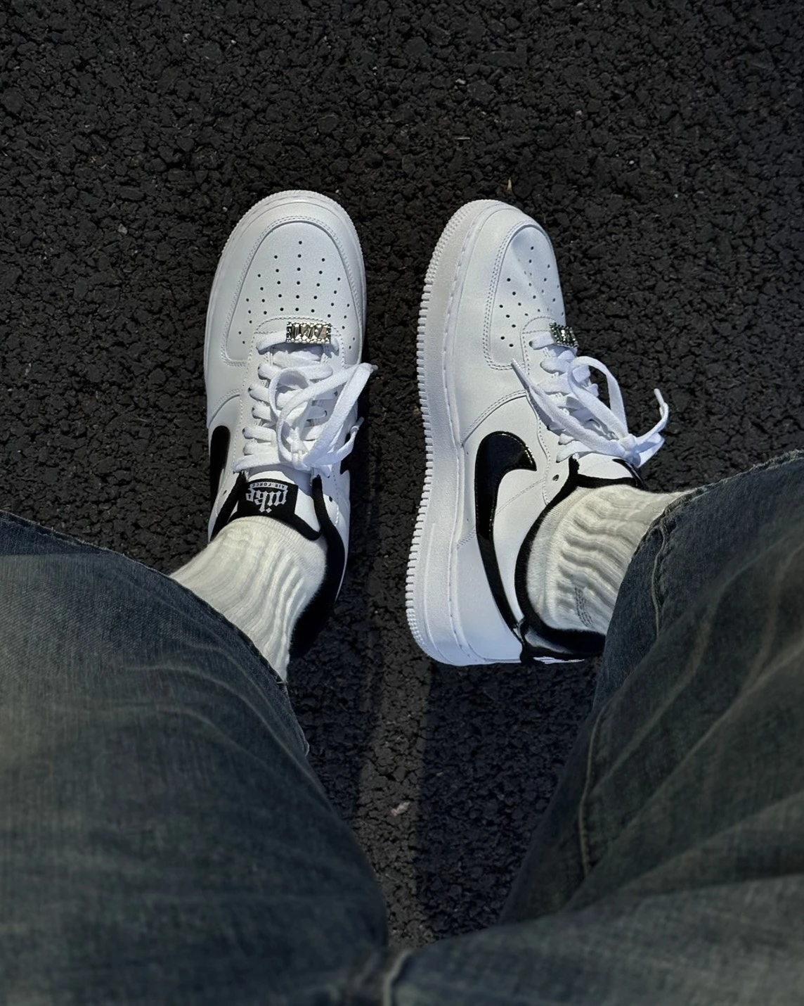 <🤍白帥帥...>Nike Air Force 1 07 LV8 皮革 漆皮Swoosh HF2898-101