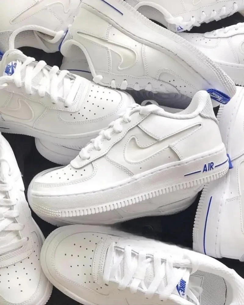 NIKE AIR FORCE 1 LOW GS "White Racer Blue" 3M反光勾勾 白藍 DD3227-100