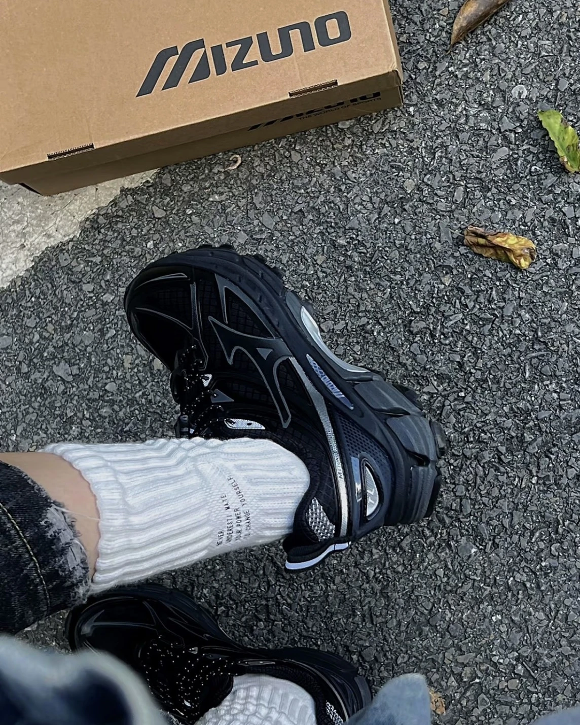 MIZUNO 美津濃 Halo MIx TL 防潑水 免綁帶 機能風 黑色厚底復古 慢跑鞋 D1GH251201