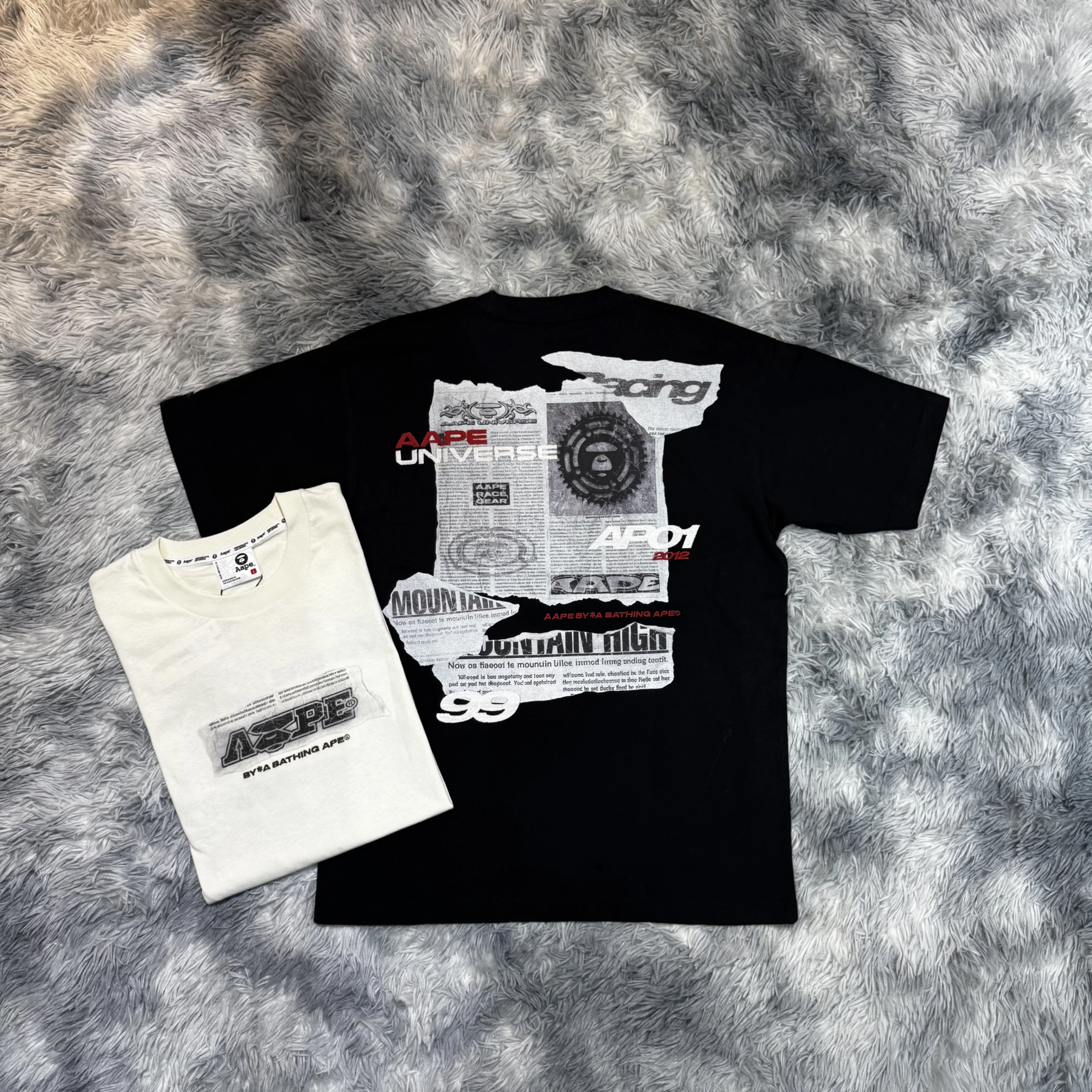 AAPE 26SS  前文字排列 後報紙設計