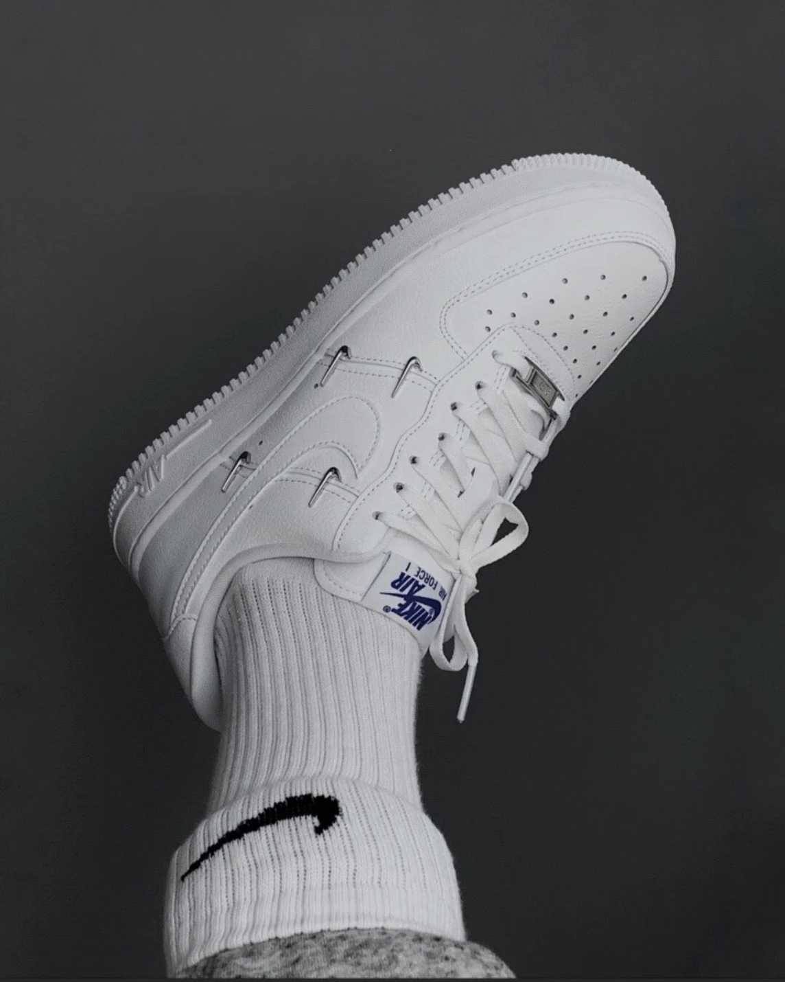 NIKE AIR FORCE 1 LOW 泫雅同款 全白 經典四銀鉤 CT1990-100