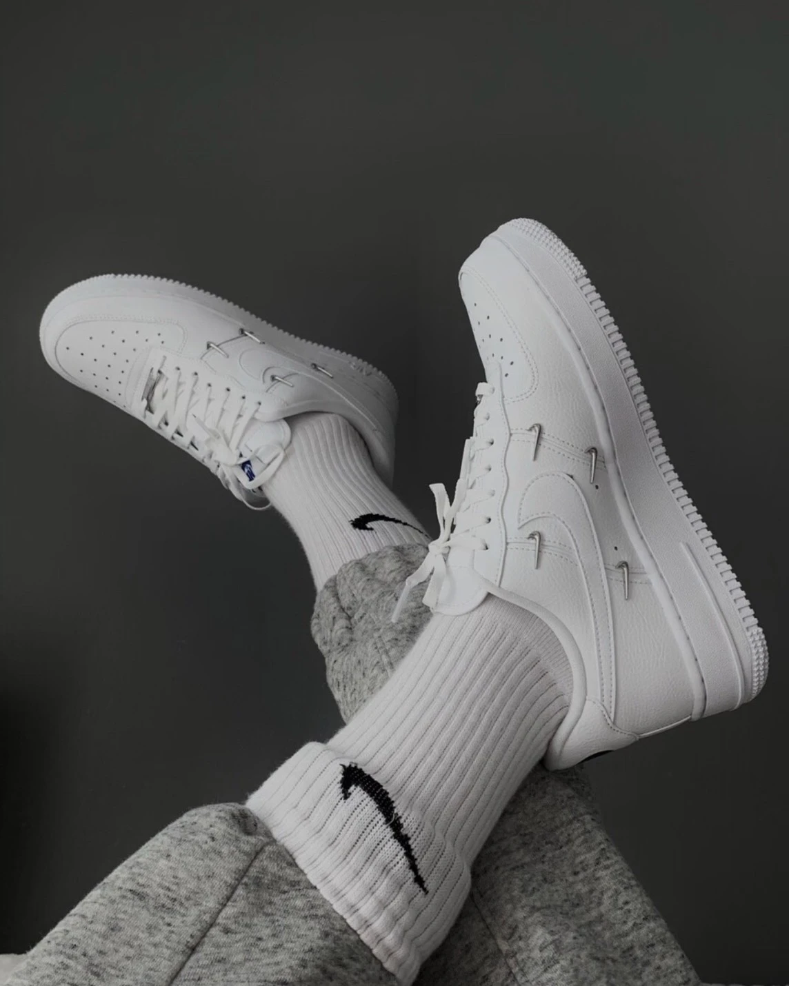 NIKE AIR FORCE 1 LOW 泫雅同款 全白 經典四銀鉤 CT1990-100