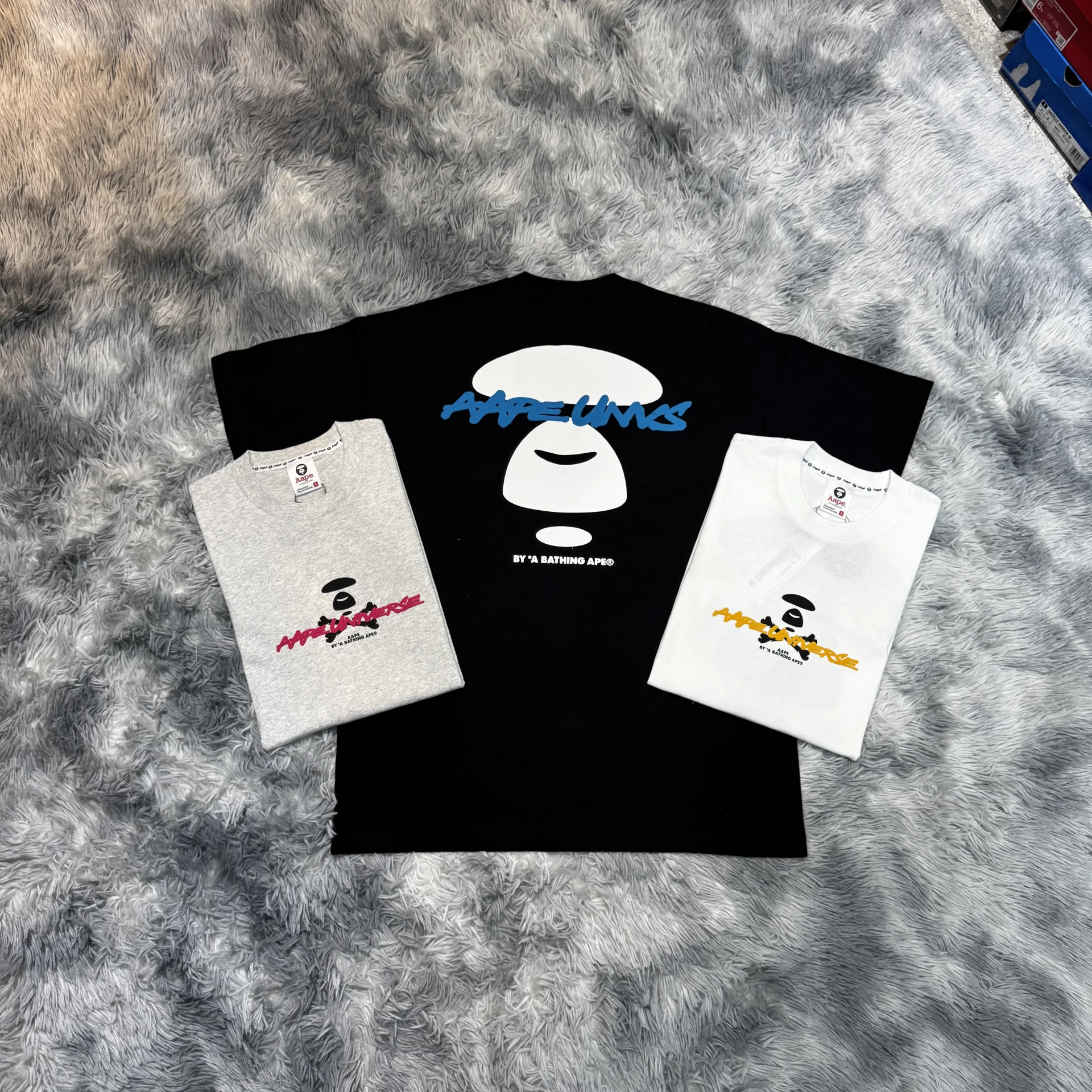 AAPE 26SS 刺繡小猿人 文字 後大圖 短袖