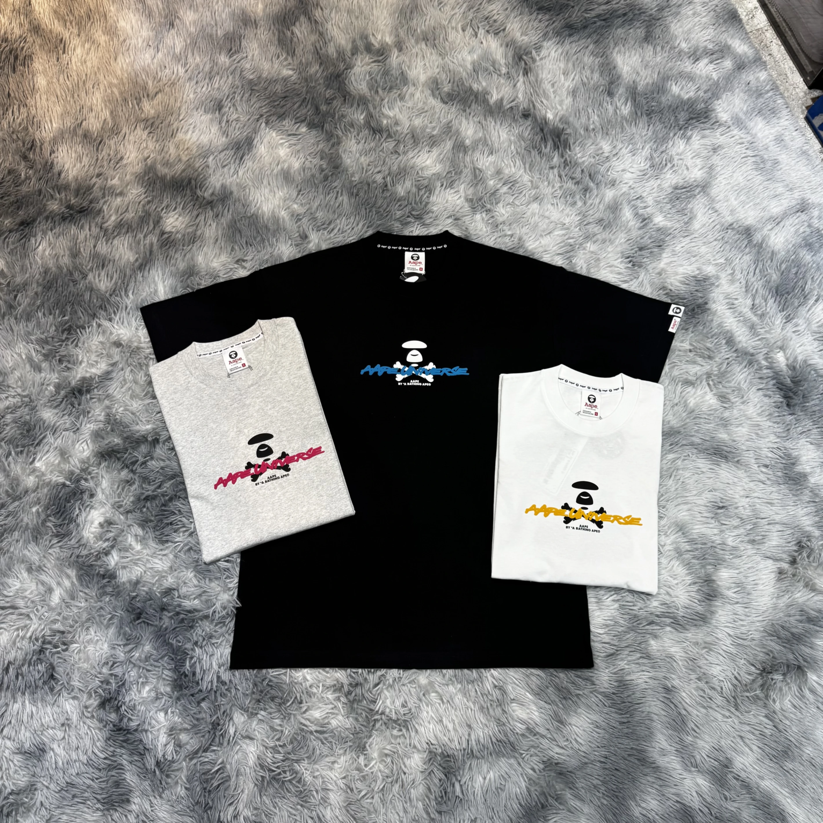 AAPE 26SS 刺繡小猿人 文字 後大圖 短袖