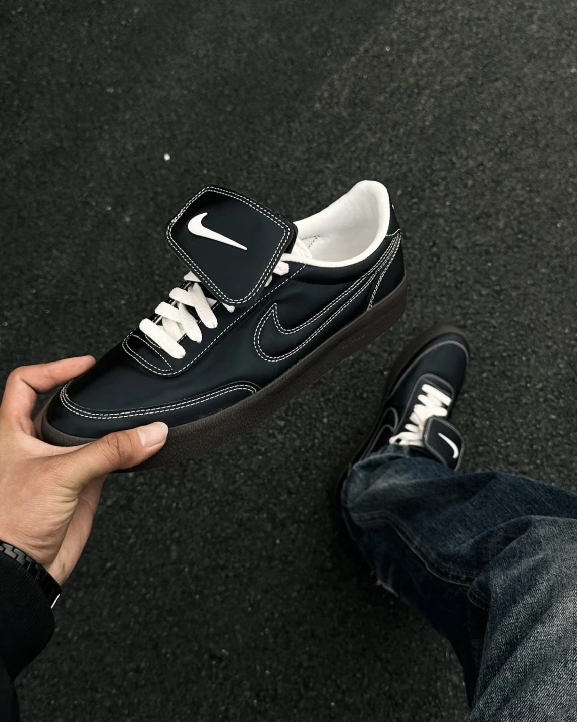 Nike Killshot 2 Premium 黑魂 白縫線 翻蓋鞋舌 HQ3489-010