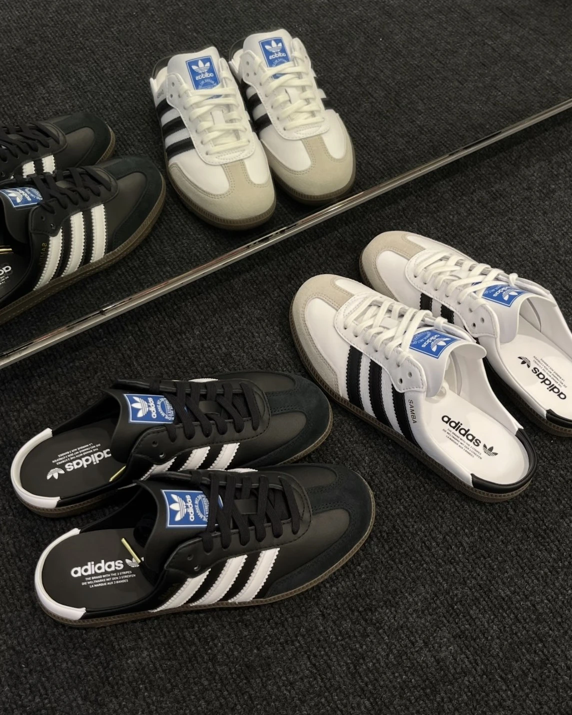 ADIDAS SAMBA OG 包頭半拖 懶人鞋 黑/白 LB3815/LB3814