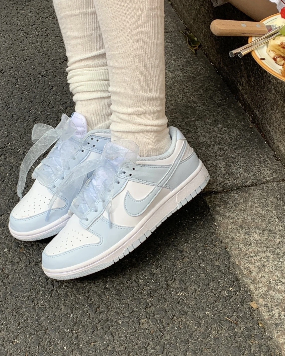 Nike Dunk Low Next Nature 寶寶藍 緞帶蕾絲 IB7311-100