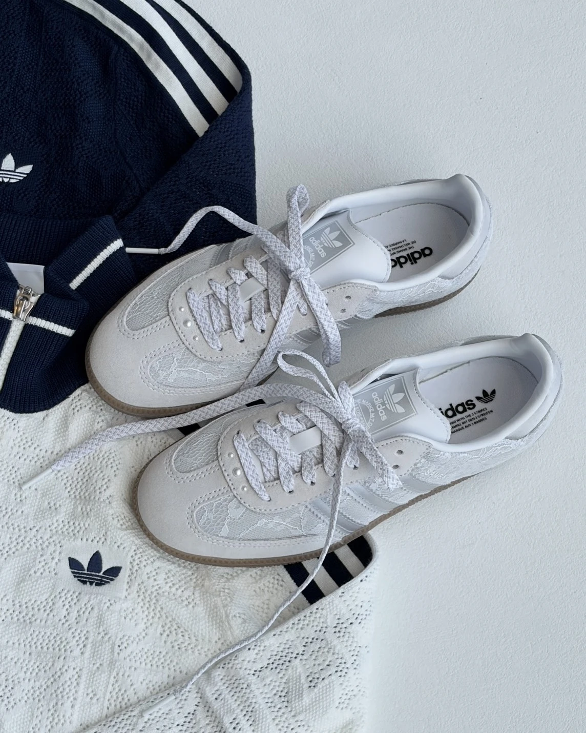 ADIDAS SAMBA OG 蕾絲絲綢 芭蕾風 德訓鞋 女款 KH7841/KH7842