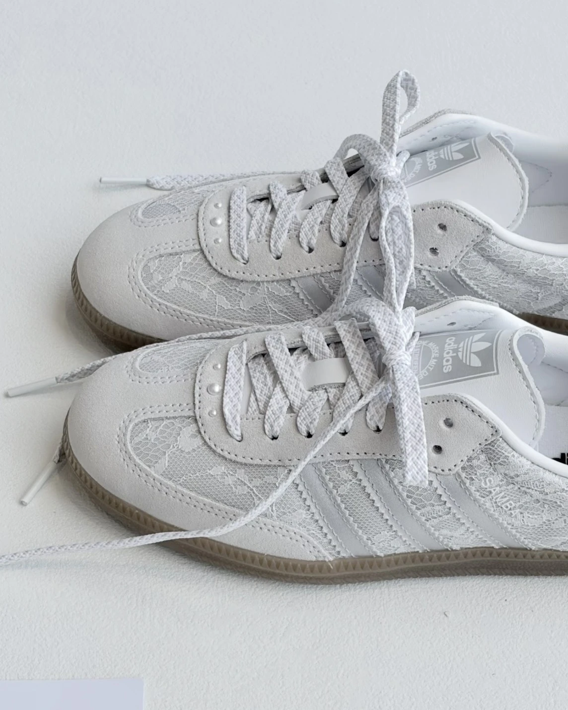 ADIDAS SAMBA OG 蕾絲絲綢 芭蕾風 德訓鞋 女款 KH7841/KH7842