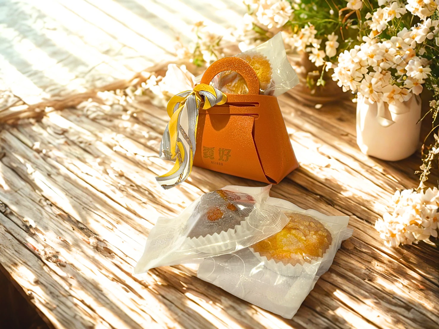 霓好手心禮B｜皮革小包×日式燒菓子