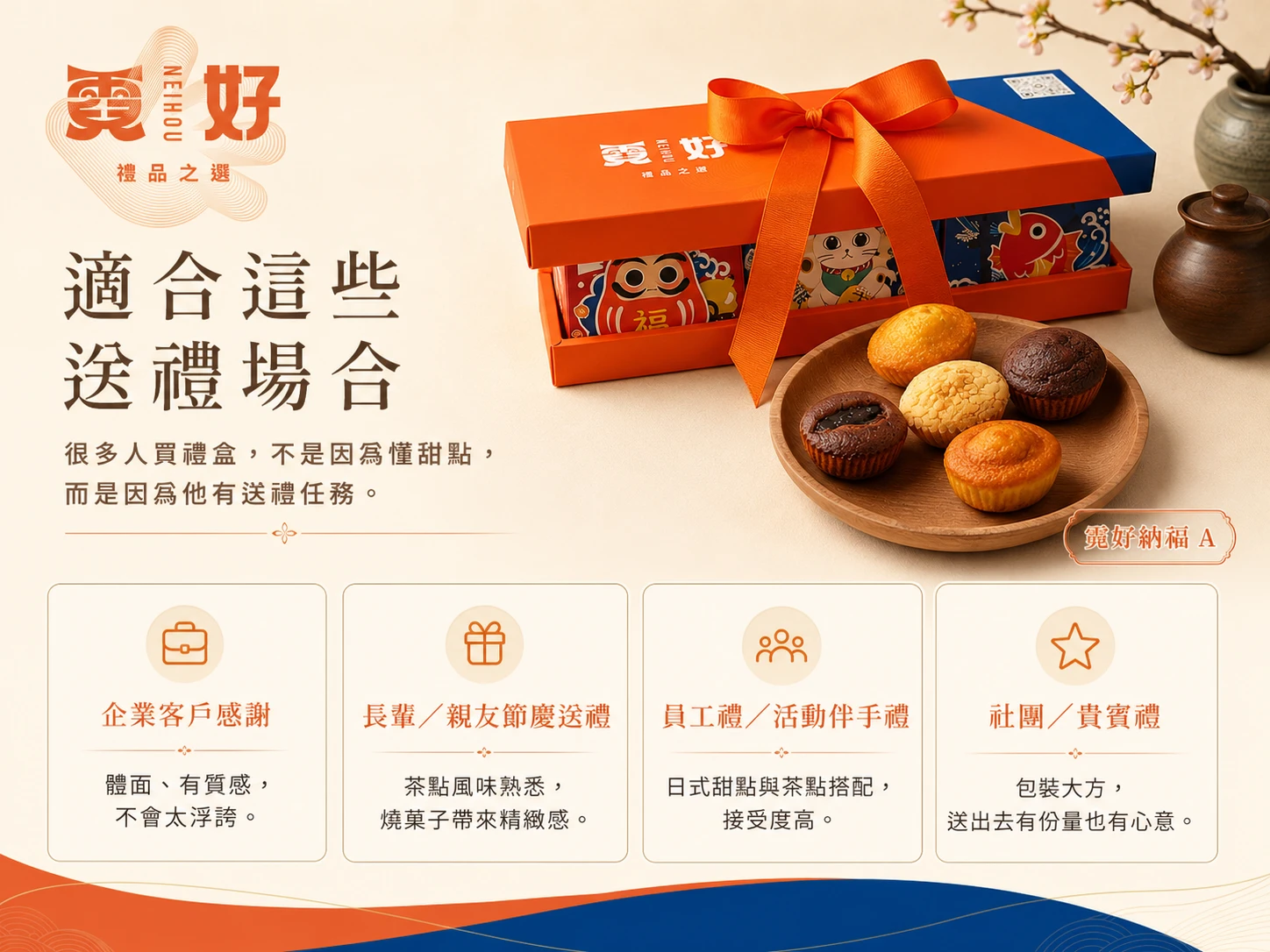 霓好納福A｜日式燒菓子・甘韻茶點｜企業送禮・節慶伴手禮推薦