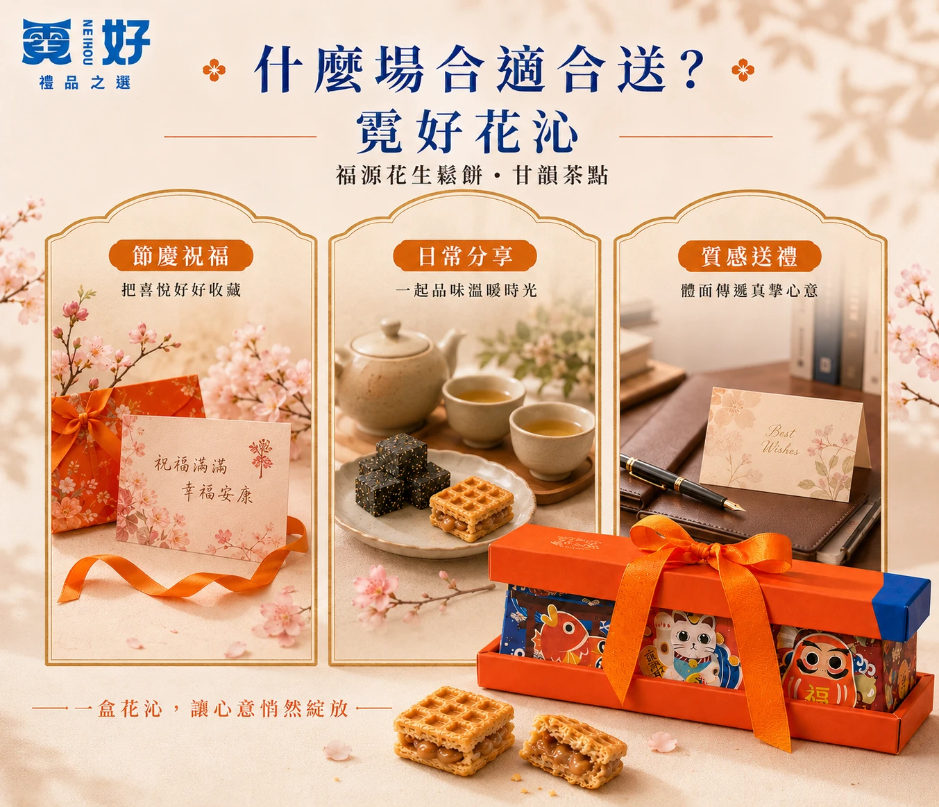 霓好花沁｜福源花生鬆餅・甘韻茶點