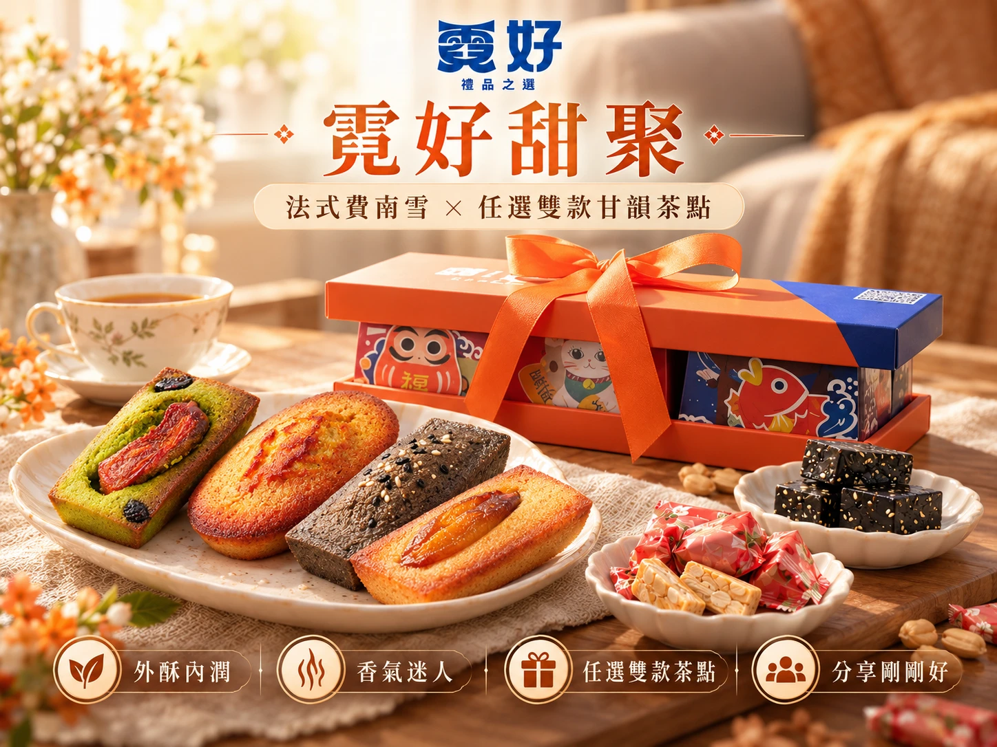 霓好甜聚｜法式費南雪・甘韻茶點2款