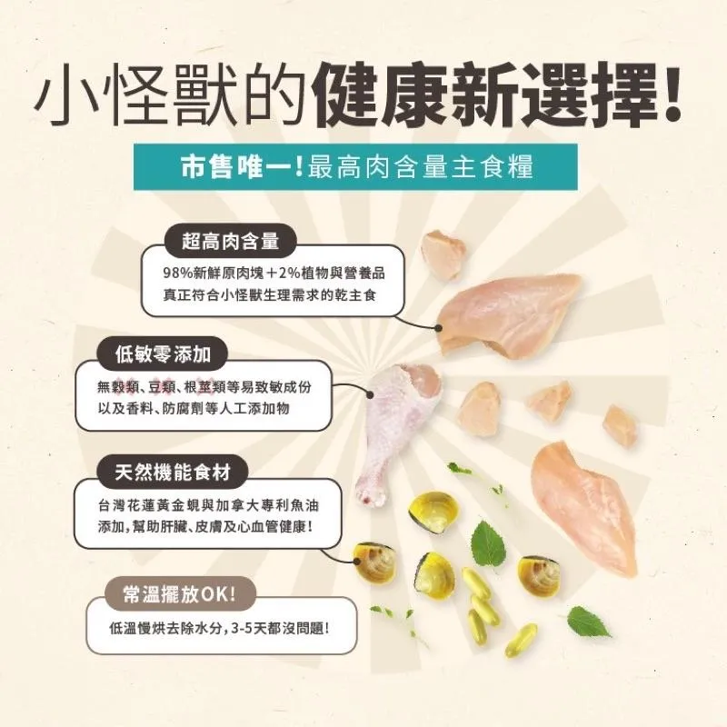 【怪獸部落】美國太空凍乾生肉糧 原野鮮兔佐嫩雞 140g