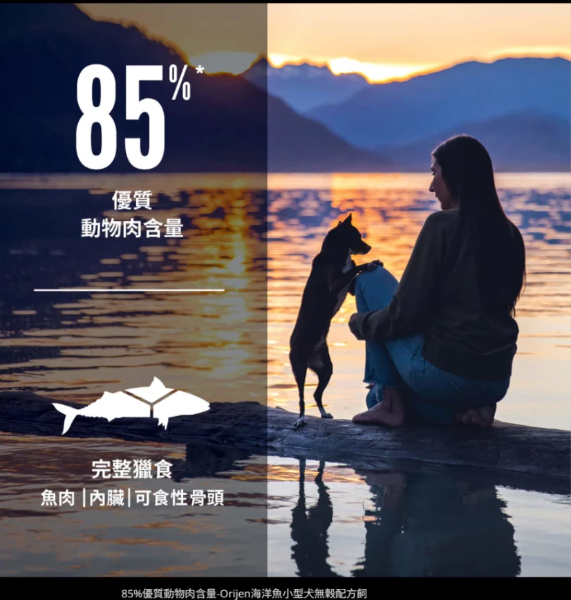 【歐睿健 Orijen】85%含肉量無穀狗飼料 海洋魚小型犬