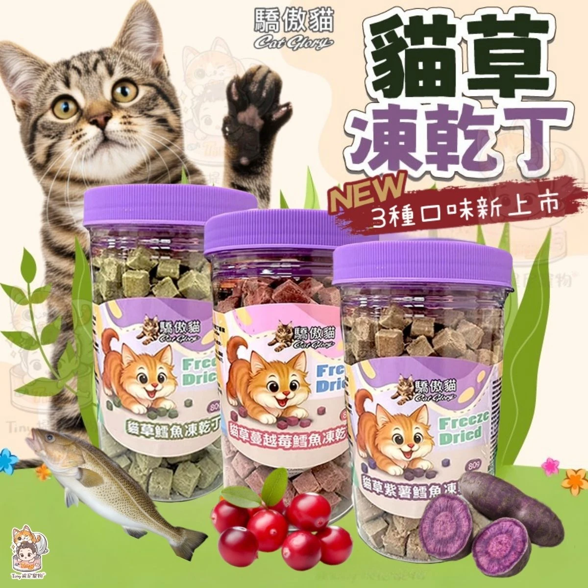 【Cat Glory 驕傲貓】貓草凍乾丁罐裝80g