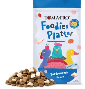 【 TOMA PRO優格 吃貨拼盤】 全齡貓烤火鴨雞蘋果(高肉量配方)貓凍乾主食糧