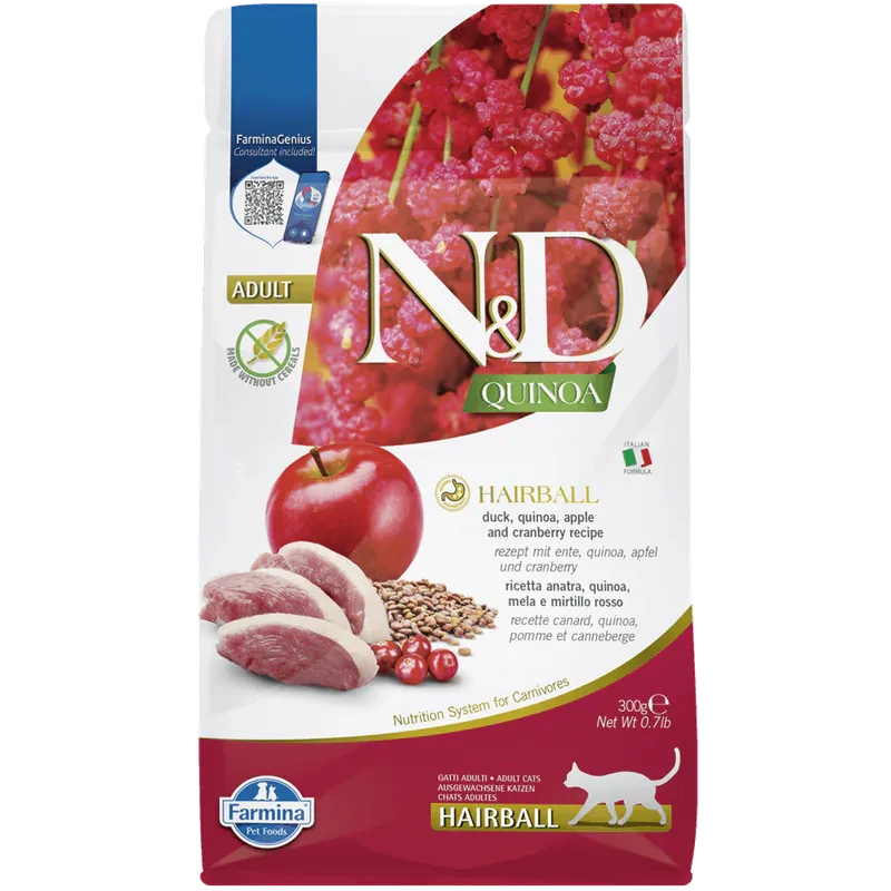 【法米納 Farmina】N&D貓飼料全系列 QC7【化毛保健】鴨肉蘋果