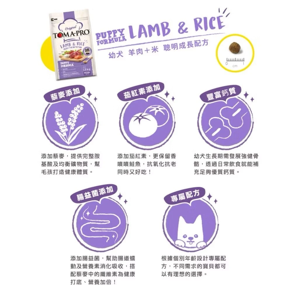 【TOMA-PRO優格 經典系列】幼犬-羊肉+鮭魚 (聰明成長)