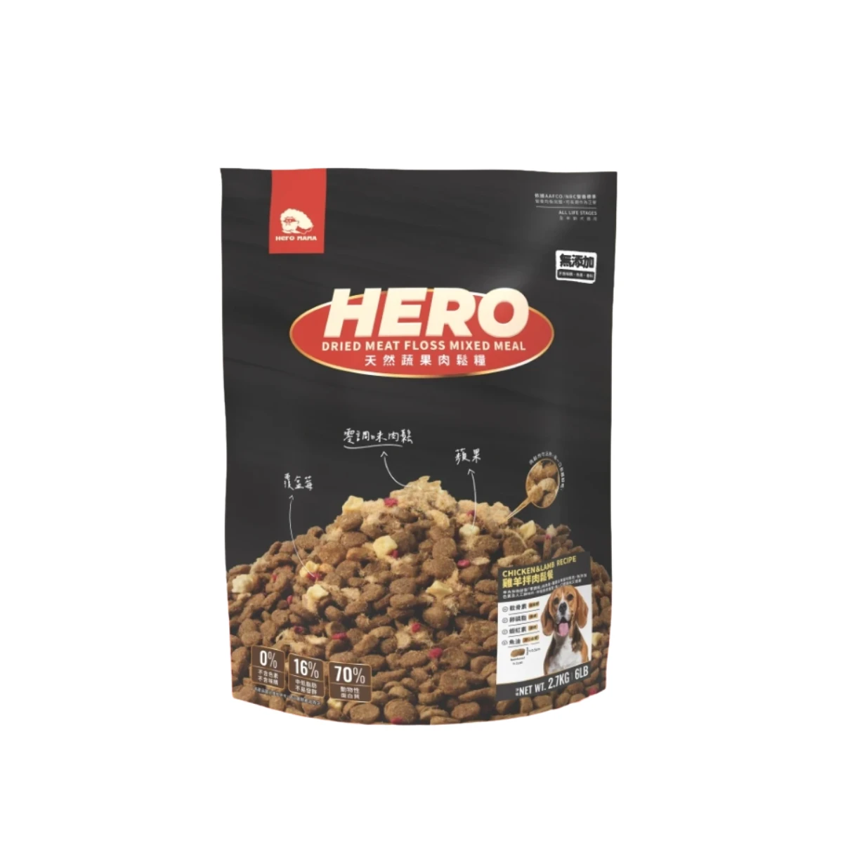 【HeroMama】天然蔬果肉鬆犬糧 雞羊拌肉鬆