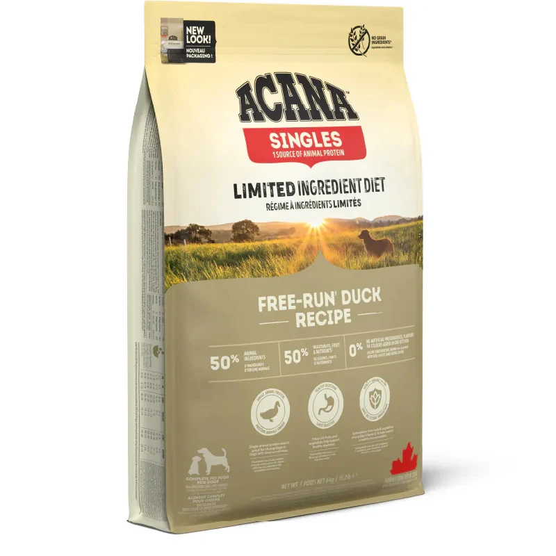 【ACANA愛肯拿】無穀犬飼料 無穀低敏(鴨肉+梨子)