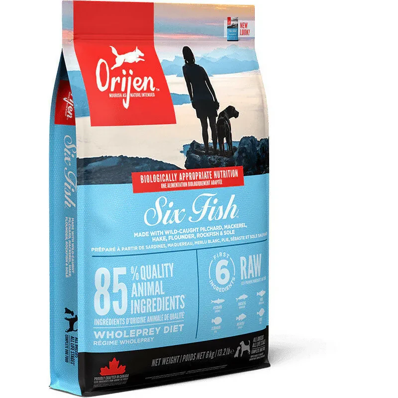 【歐睿健 Orijen】85%含肉量無穀狗飼料 六種魚犬配方