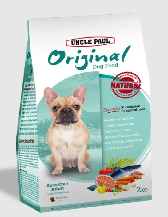 【保羅叔叔UNCLE PAUL】 田園生機狗飼料 低敏成犬-室內短鼻犬(鱈魚肝+牛磺酸)