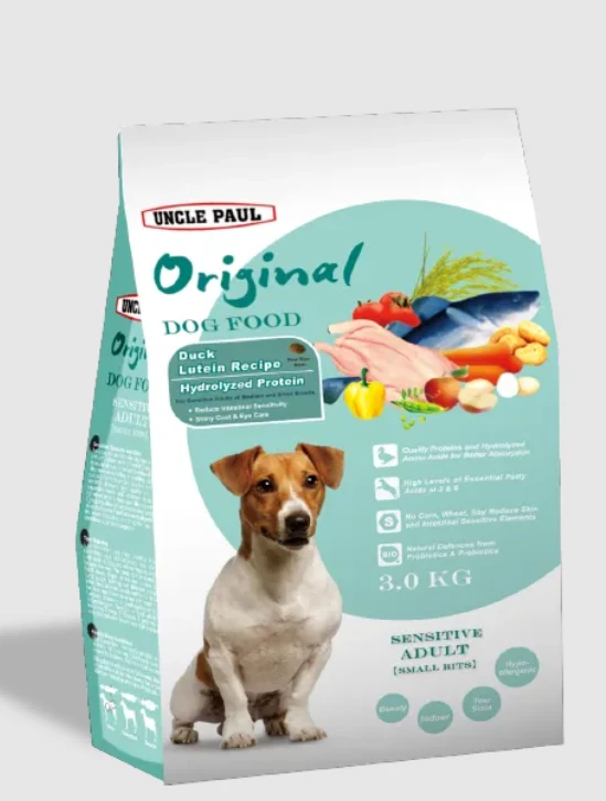 【保羅叔叔UNCLE PAUL】 田園生機狗飼料 低敏成犬-小顆粒 （鴨肉 +葉黃素）
