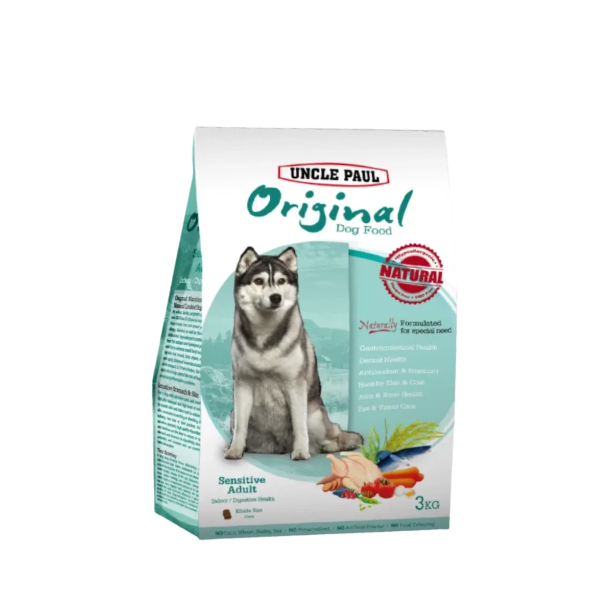 【保羅叔叔UNCLE PAUL】 田園生機狗飼料 消化道保健-室內犬（益生菌+鳳梨酵素）