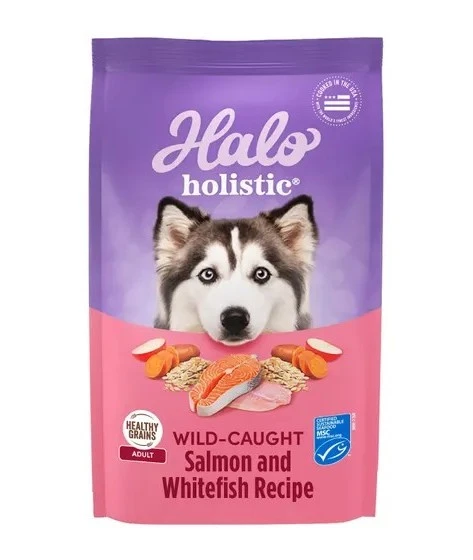 【嘿囉HALO】健康糙米成犬-野生鮭魚燉白魚配方 狗飼料 狗乾糧