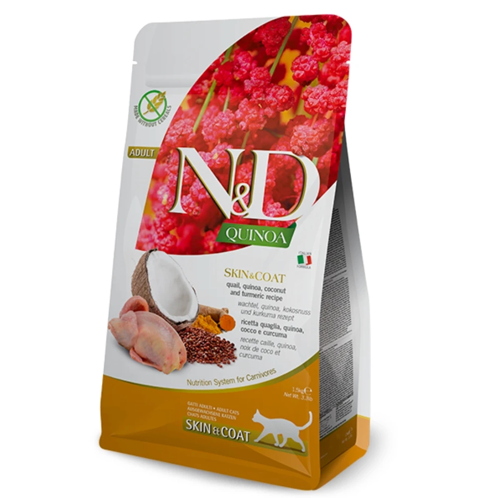 【法米納 Farmina】N&D貓飼料全系列 QC3【皮毛保健】鵪鶉椰子