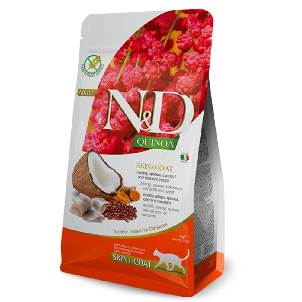 【法米納 Farmina】N&D貓飼料全系列 QC2【皮毛保健】鯡魚椰子