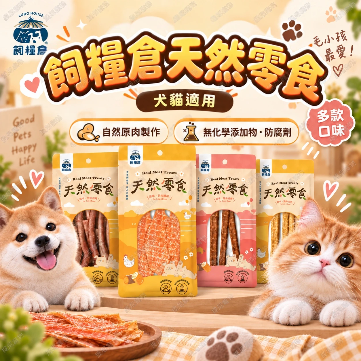 【飼糧倉】天然零食肉條