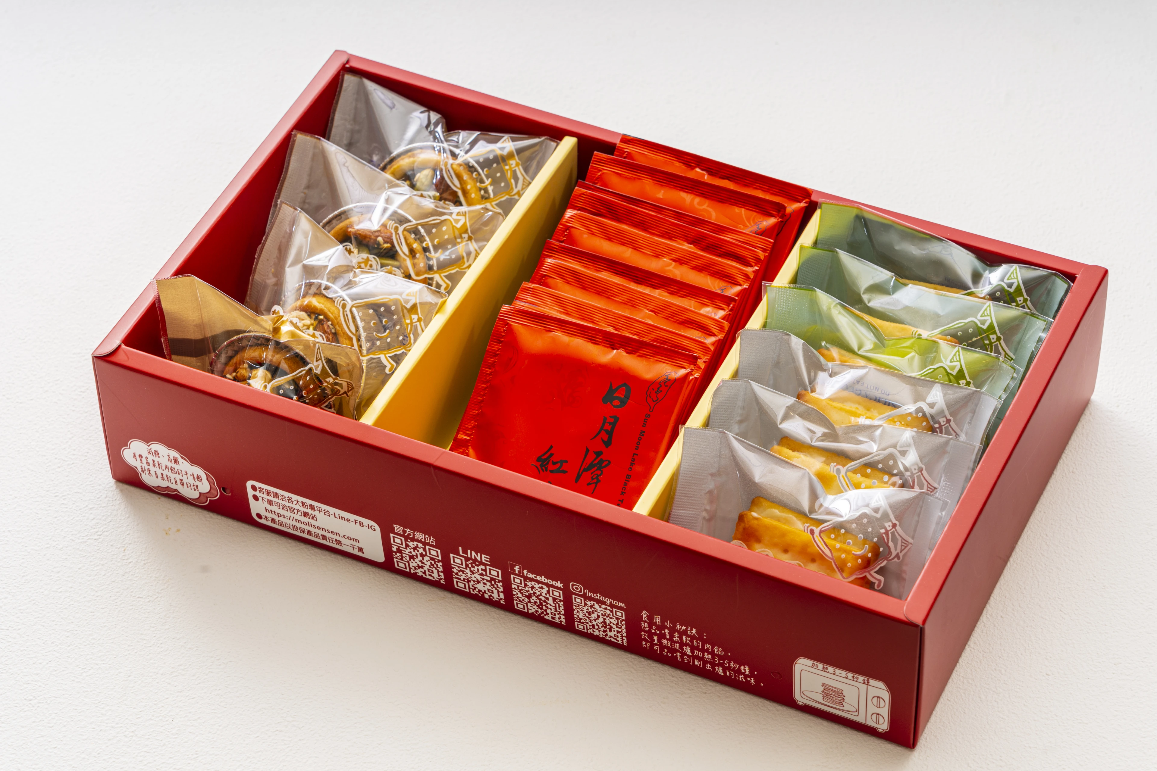 六入牛嘎餅+4入堅果塔+8包日月潭紅茶