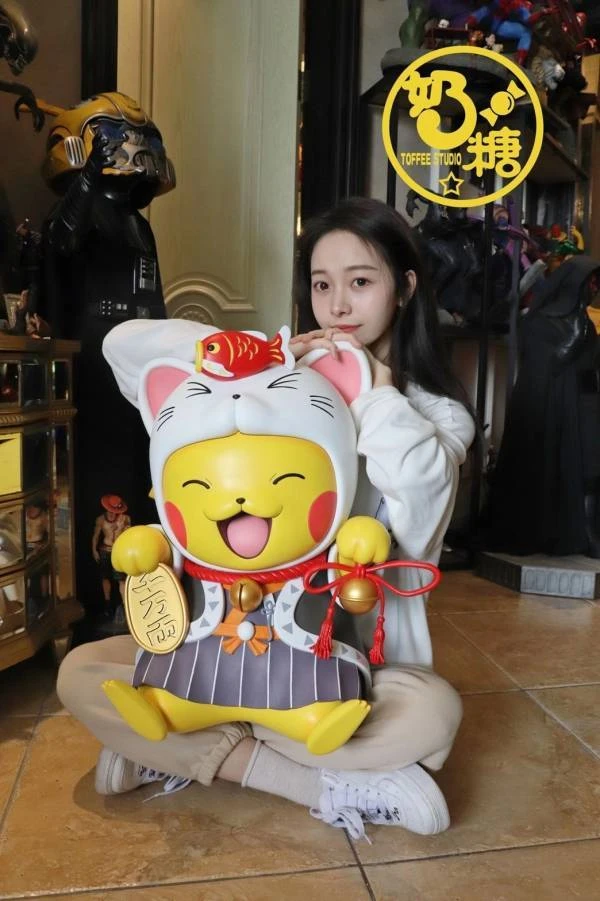 【現貨】奶糖工作室 招財貓皮卡丘 1/1大比例  61CM