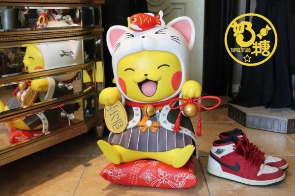 【現貨】奶糖工作室 招財貓皮卡丘 1/1大比例  61CM