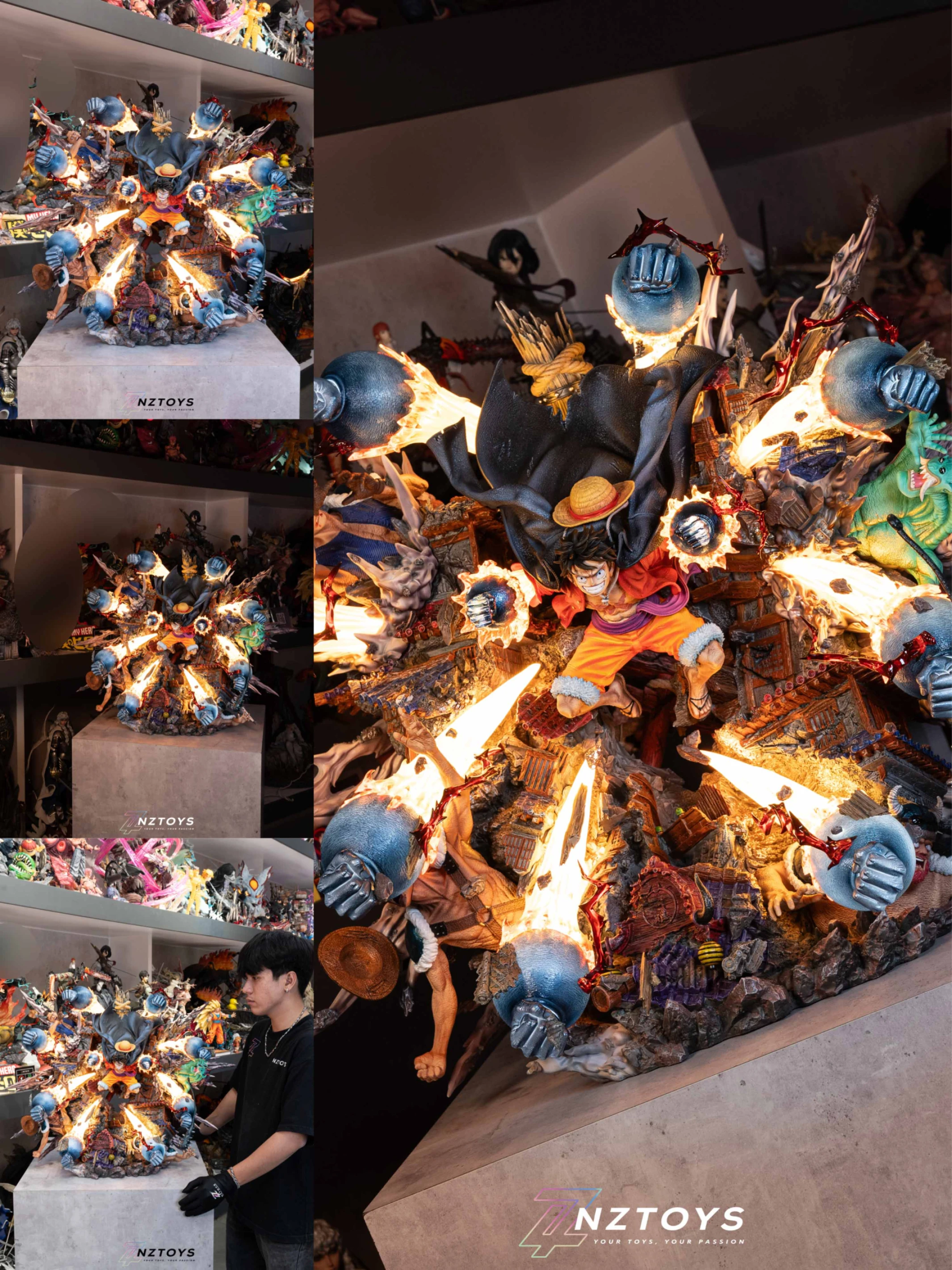 【預購】79CM 漫奇x魔風 工作室 三檔魯夫(可發光)
