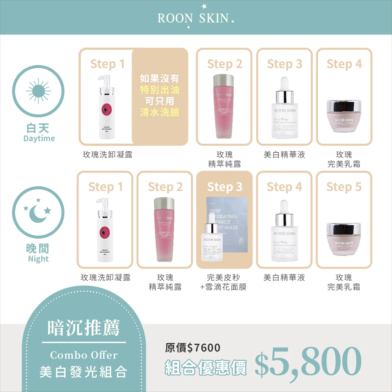 「暗沉推薦，美白發光組合」