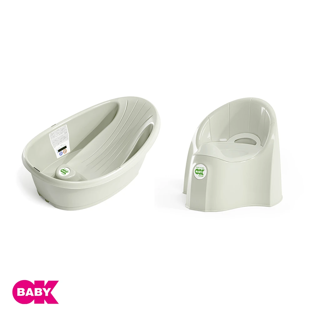 【ECO環保限定版】 OKBABY  經濟艙嬰兒澡盆+椅子便盆 優惠組合